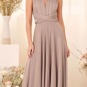 Taupe wrap dress